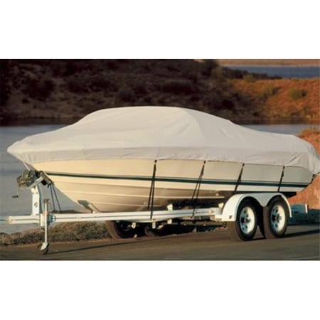 Bookazine 70205 17 x 19 ft. 102 in. V-Hull Runabout Bow Rider Boat Cover, Gray TI3026597